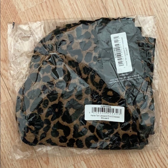 leopard print cropped top - Picture 2 of 2